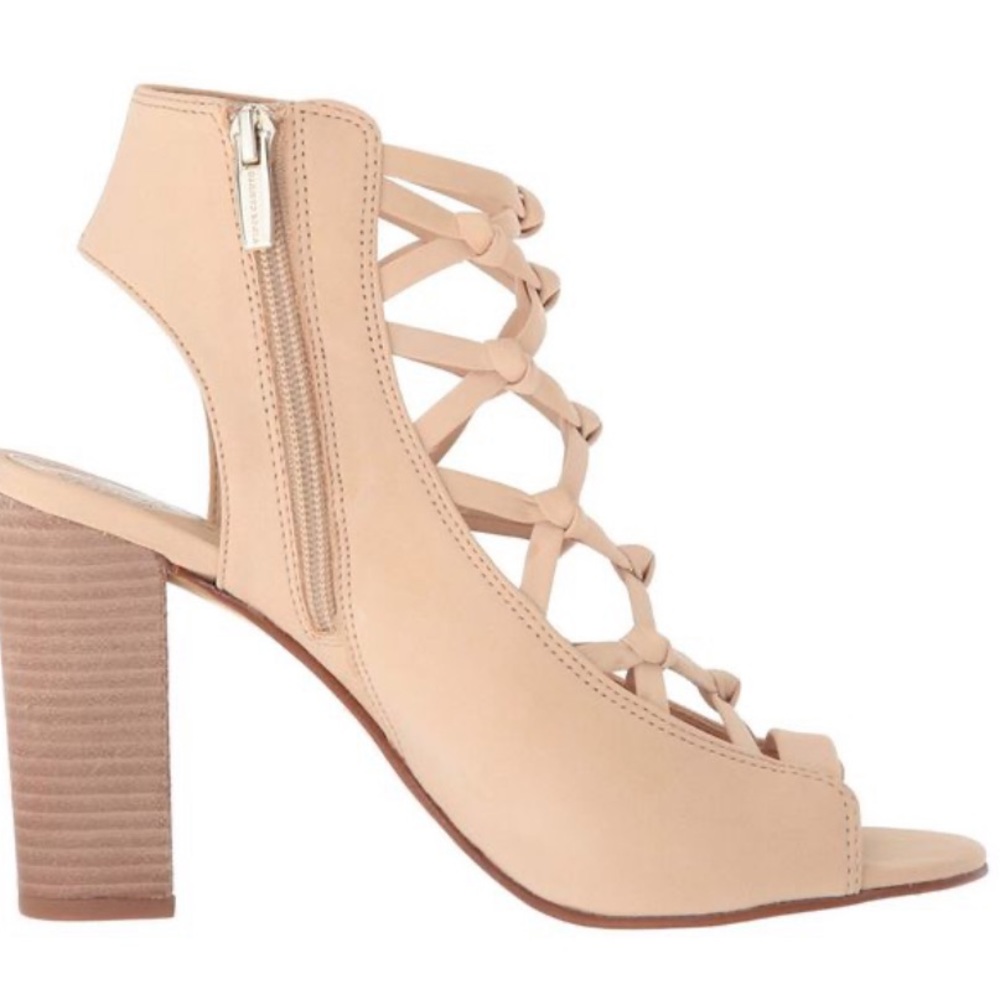 Vince Camuto Peach Blush Nude Block Heel - Picture 2 of 5
